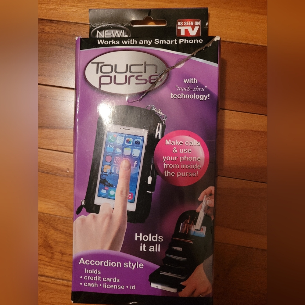 NEW in Box Phone Touch Purse, with 2 Straps,credit card,cash,ID, license holder.
